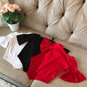 Ruffle Layer top onesie bodysuit top